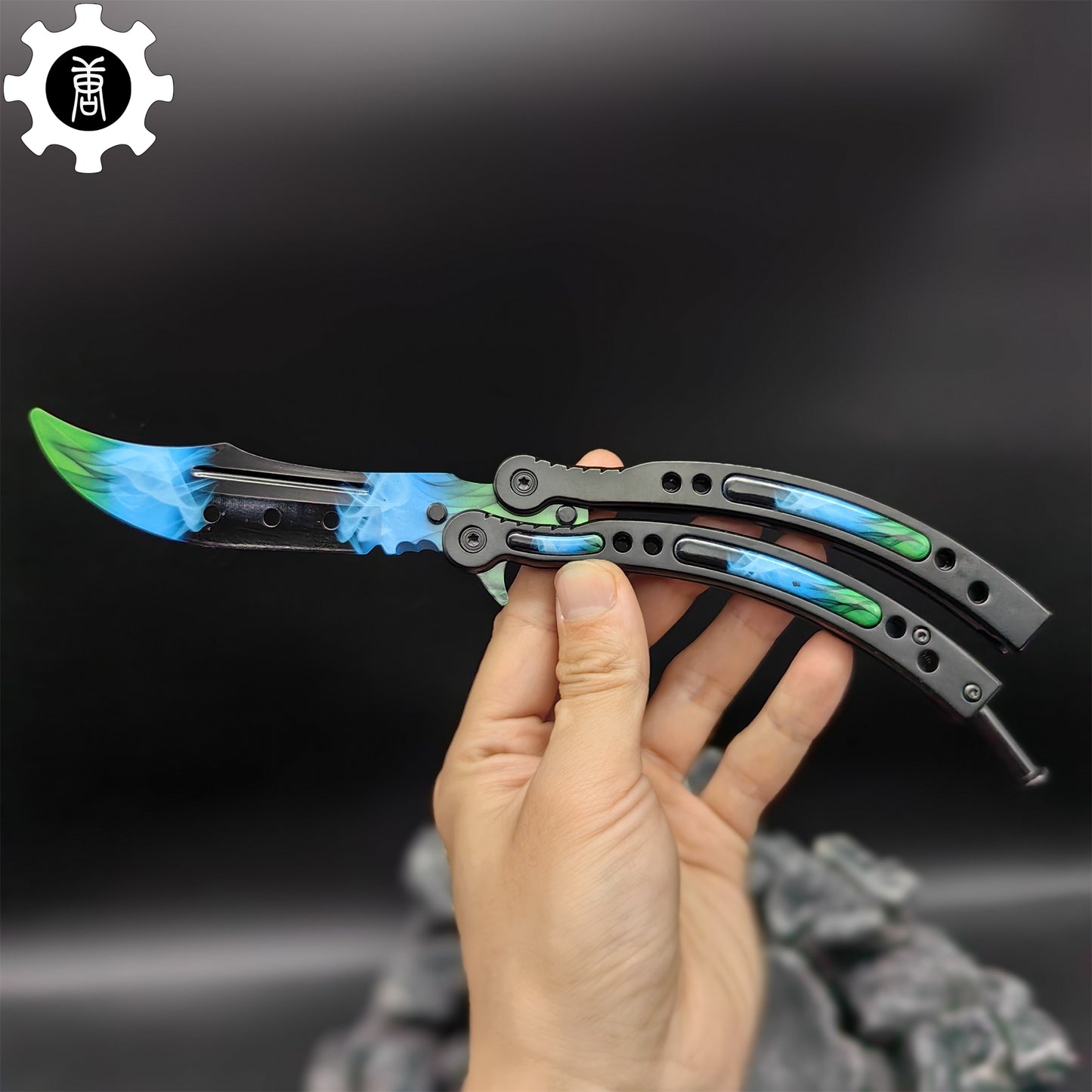 Gamma Doppler Phase 4 Balisong Game Butterfly Knife 