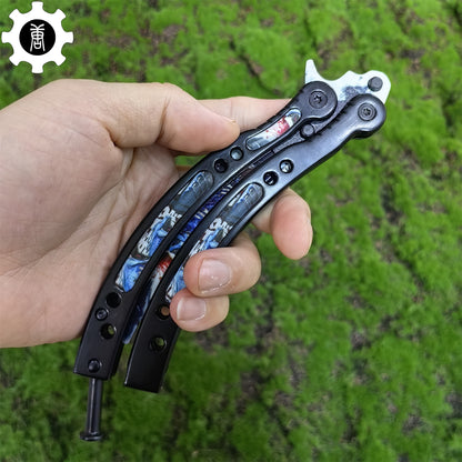 Game Butterfly Knife Nightmare Pattern Metal Balisong
