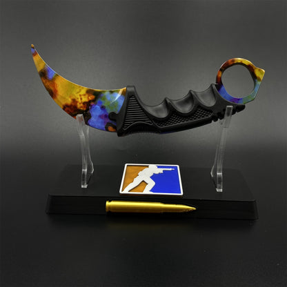 CS Karambit Case Hardened Skin Replica Dull Blade Trainer Knife