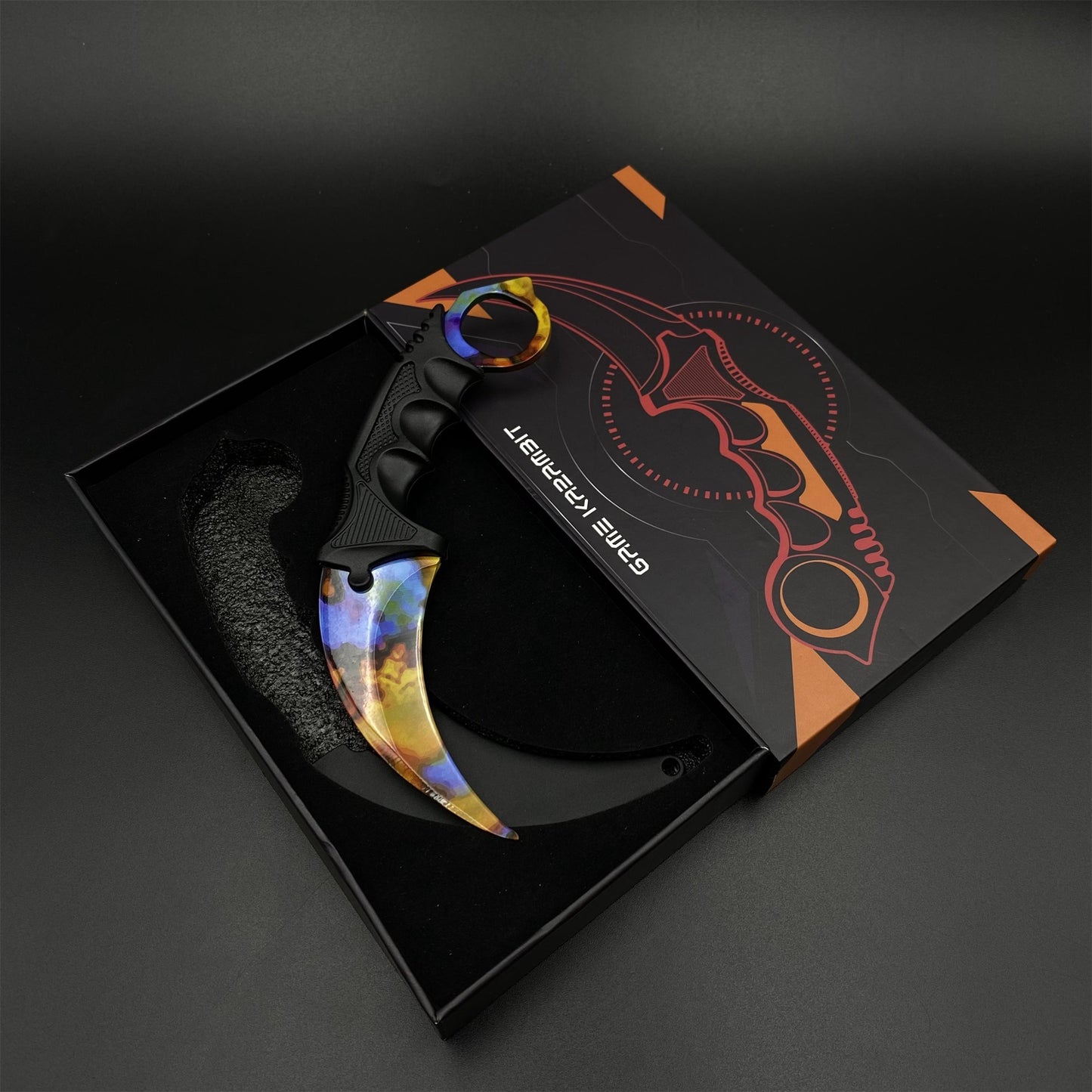 CS Karambit Case Hardened Skin Replica Dull Blade Trainer Knife