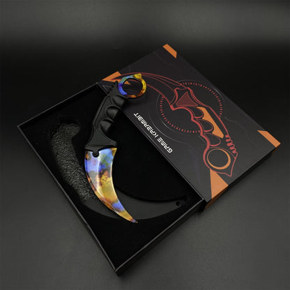 CS Karambit Case Hardened Skin Replica Dull Blade Trainer Knife