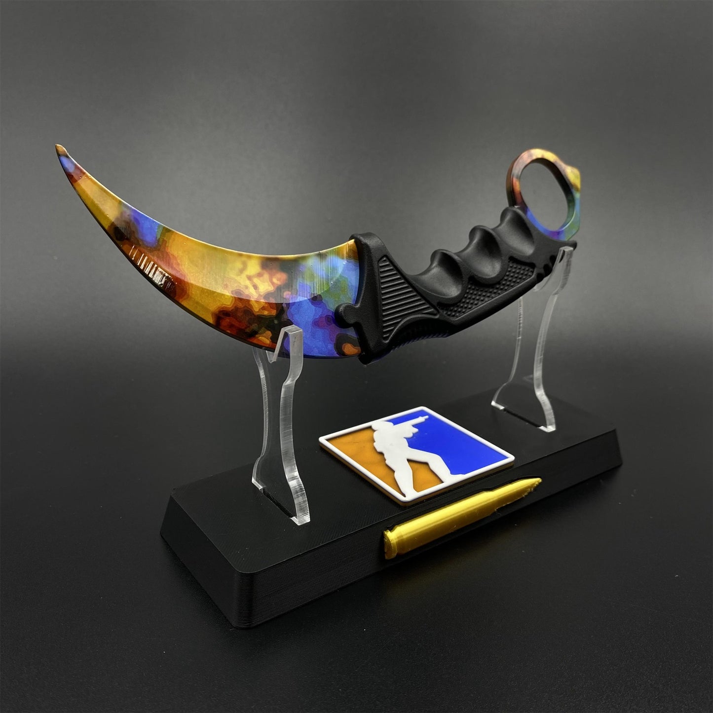 CS Karambit Case Hardened Skin Replica Dull Blade Trainer Knife