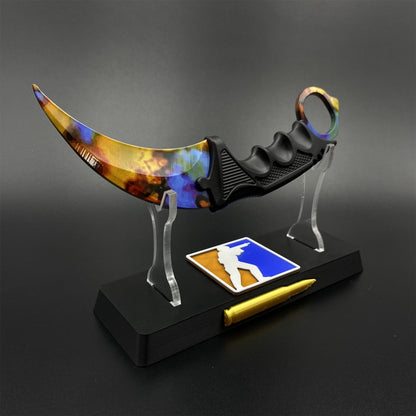 CS Karambit Case Hardened Skin Replica Dull Blade Trainer Knife