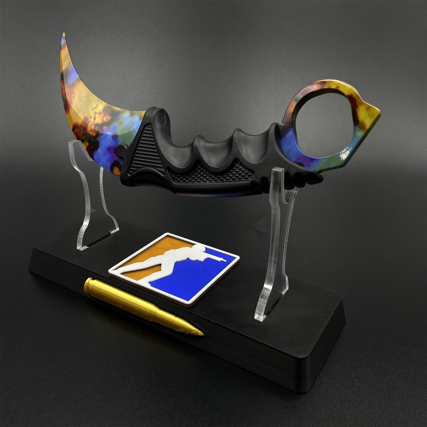 CS Karambit Case Hardened Skin Replica Dull Blade Trainer Knife