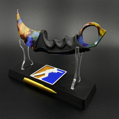 CS Karambit Case Hardened Skin Replica Dull Blade Trainer Knife