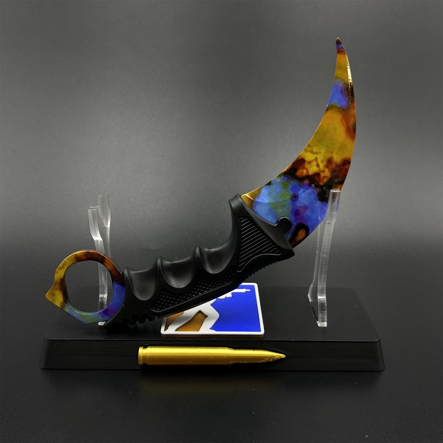 CS Karambit Case Hardened Skin Replica Dull Blade Trainer Knife