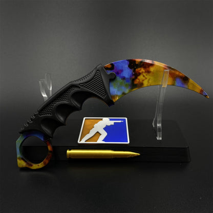 CS Karambit Case Hardened Skin Replica Dull Blade Trainer Knife