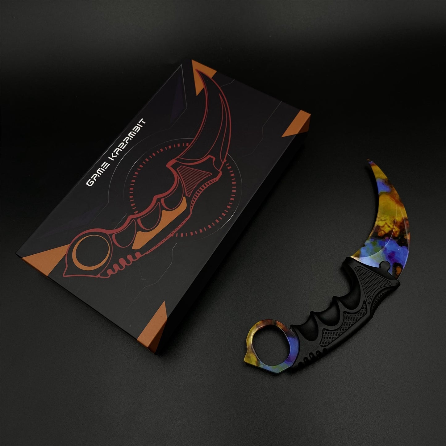 CS Karambit Case Hardened Skin Replica Dull Blade Trainer Knife