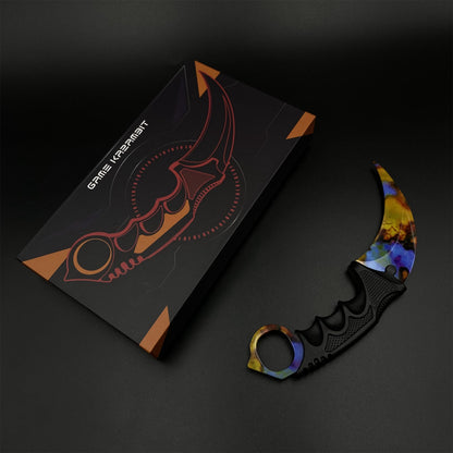 CS Karambit Case Hardened Skin Replica Dull Blade Trainer Knife