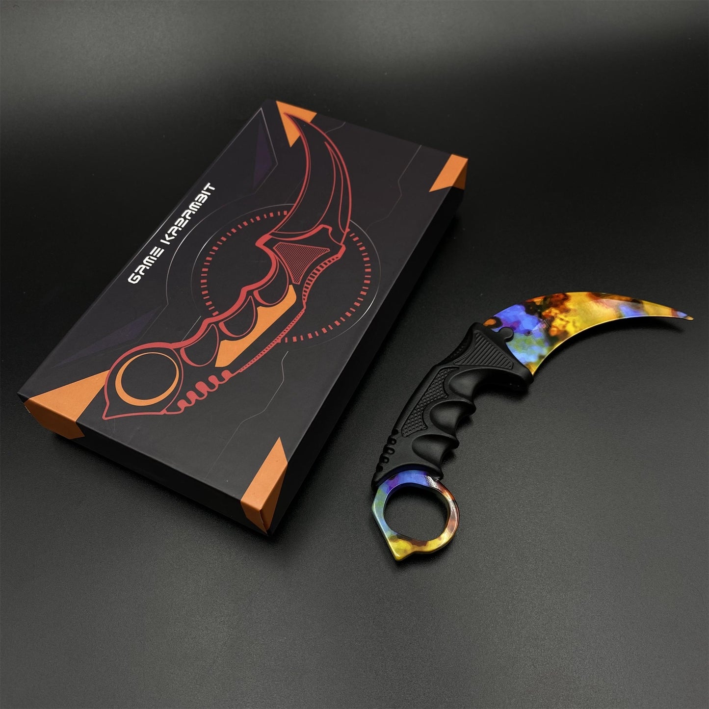 CS Karambit Case Hardened Skin Replica Dull Blade Trainer Knife