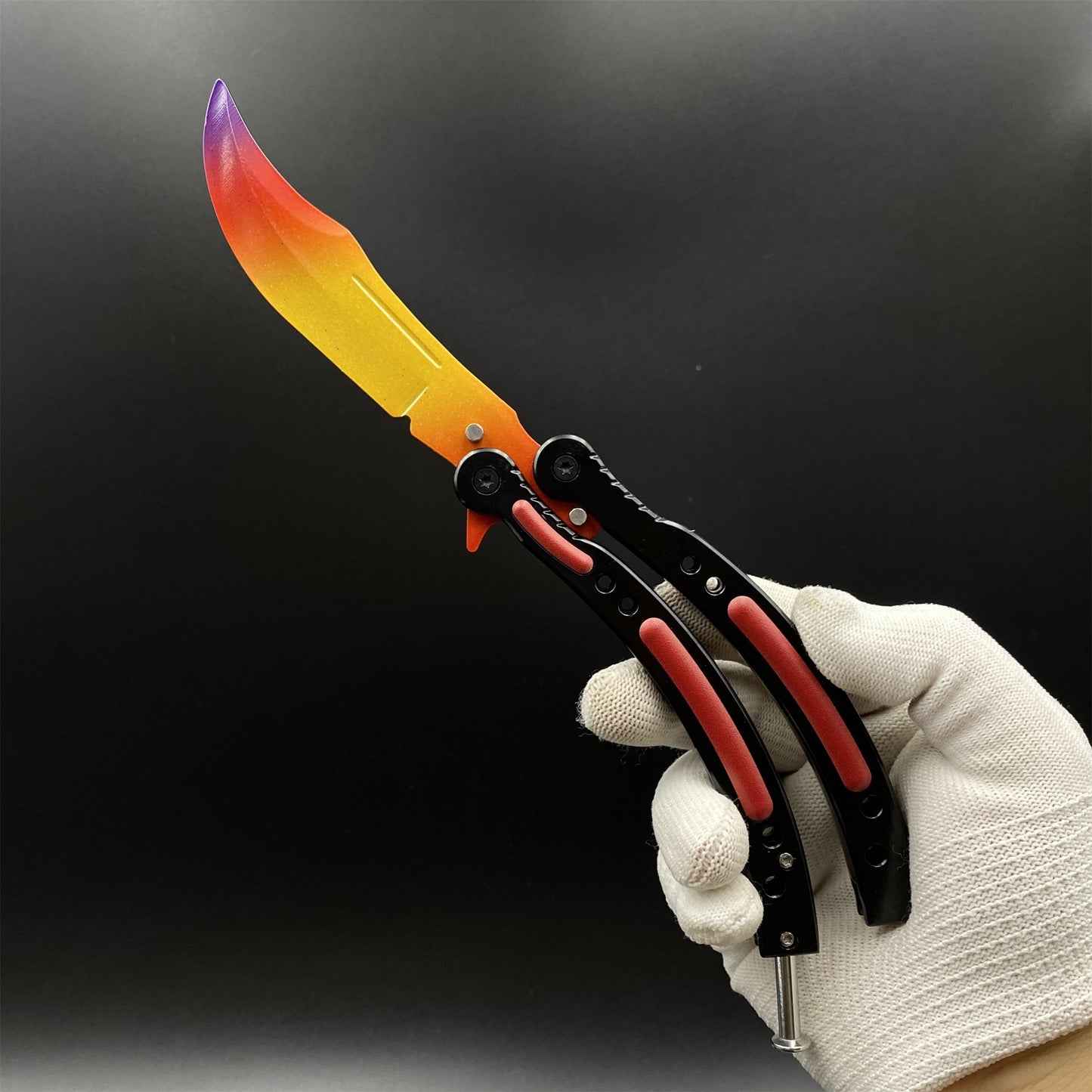 CS Butterfly Knife Fade Unsharpened Balisong Trainer - Dull Blade Prop