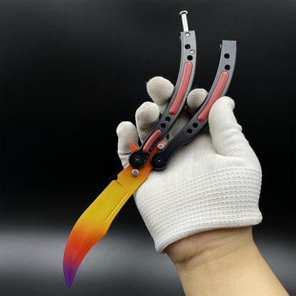 CS Butterfly Knife Fade Unsharpened Balisong Trainer - Dull Blade Prop