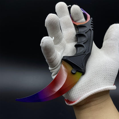 Game Karambit Fade Skin Replica Dull Blade Trainer Knife For Collection