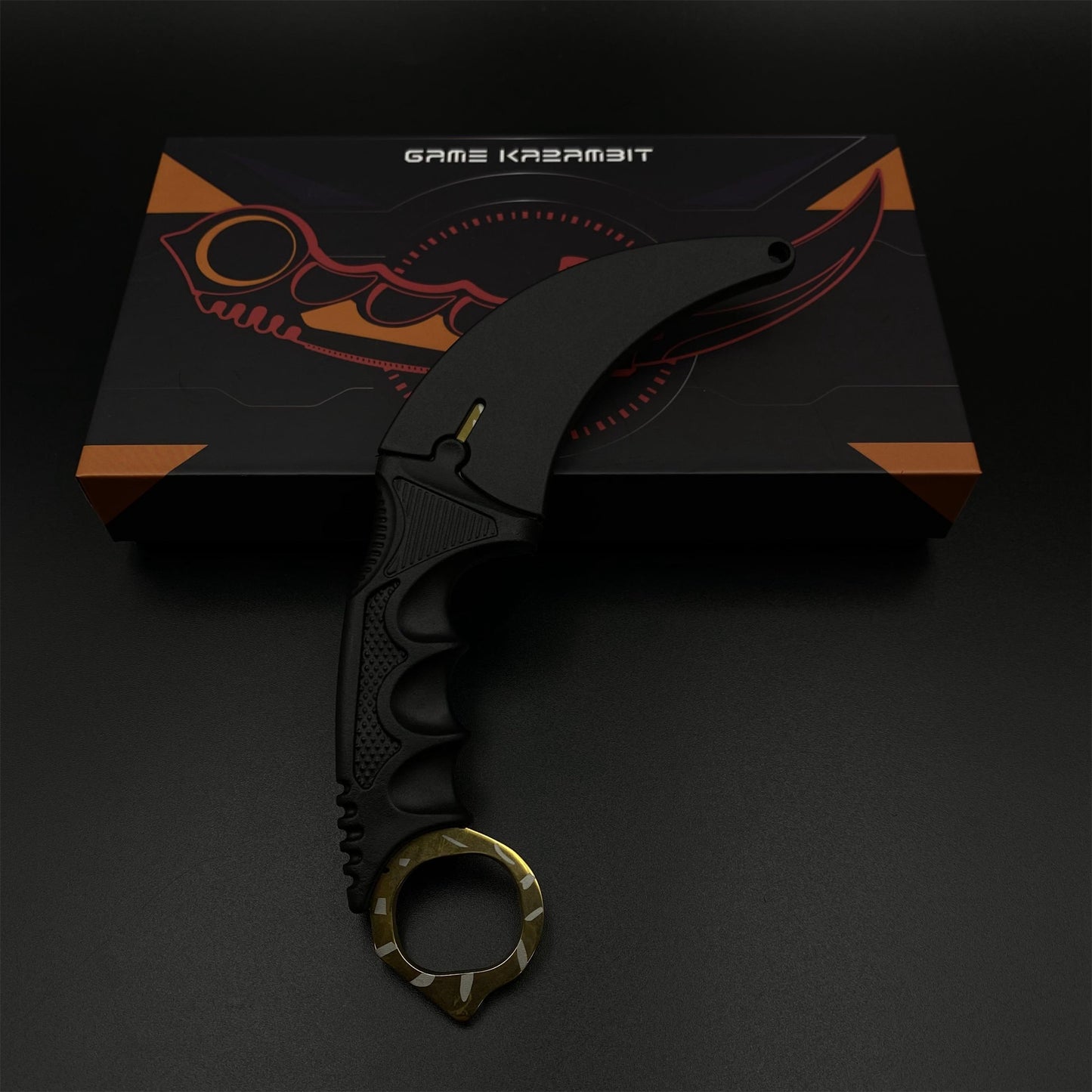 Game Karambit Tiger Tooth Skin Replica Dull Blade Trainer Knife For Collection