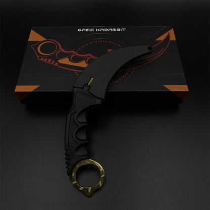 Game Karambit Tiger Tooth Skin Replica Dull Blade Trainer Knife For Collection