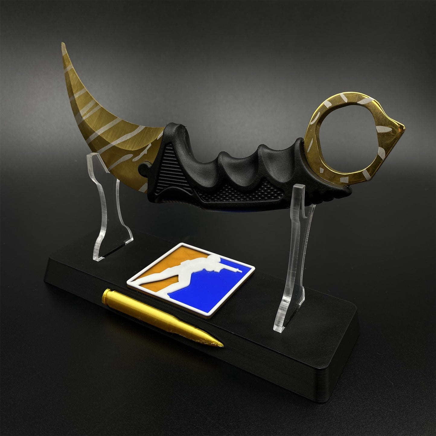 Game Karambit Tiger Tooth Skin Replica Dull Blade Trainer Knife For Collection