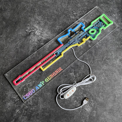 Customized CSGO AWP Rare Skin Neon Light Wall Decor