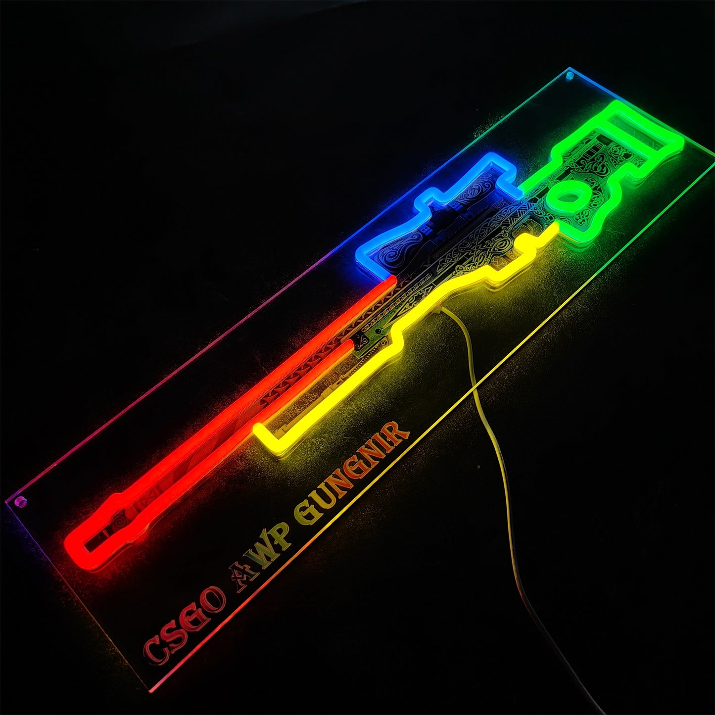 Customized CSGO AWP Rare Skin Neon Light Wall Decor