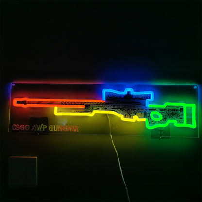 Customized CSGO AWP Rare Skin Neon Light Wall Decor
