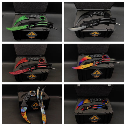 Black Gamma Weapon Case Blunt Blade Karambit & Balisong Gift Box