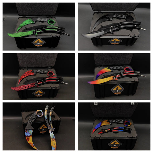 Black Gamma Weapon Case Blunt Blade Karambit & Balisong Gift Box