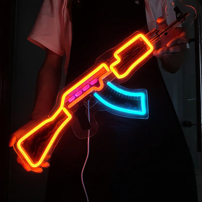 Customized AK47 Rare Skin Neon Light Game Room Decor