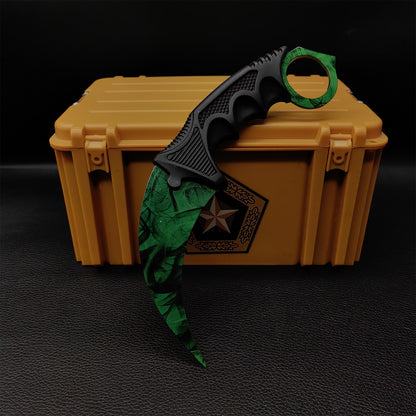 Lore Doppler Fade Autotronic Karambit Blunt Blade Replica With Gamma Case