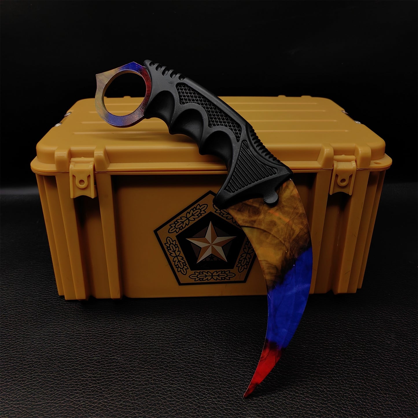 Lore Doppler Fade Autotronic Karambit Blunt Blade Replica With Gamma Case