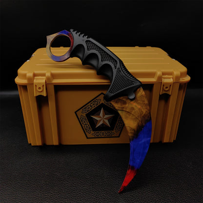 Lore Doppler Fade Autotronic Karambit Blunt Blade Replica With Gamma Case