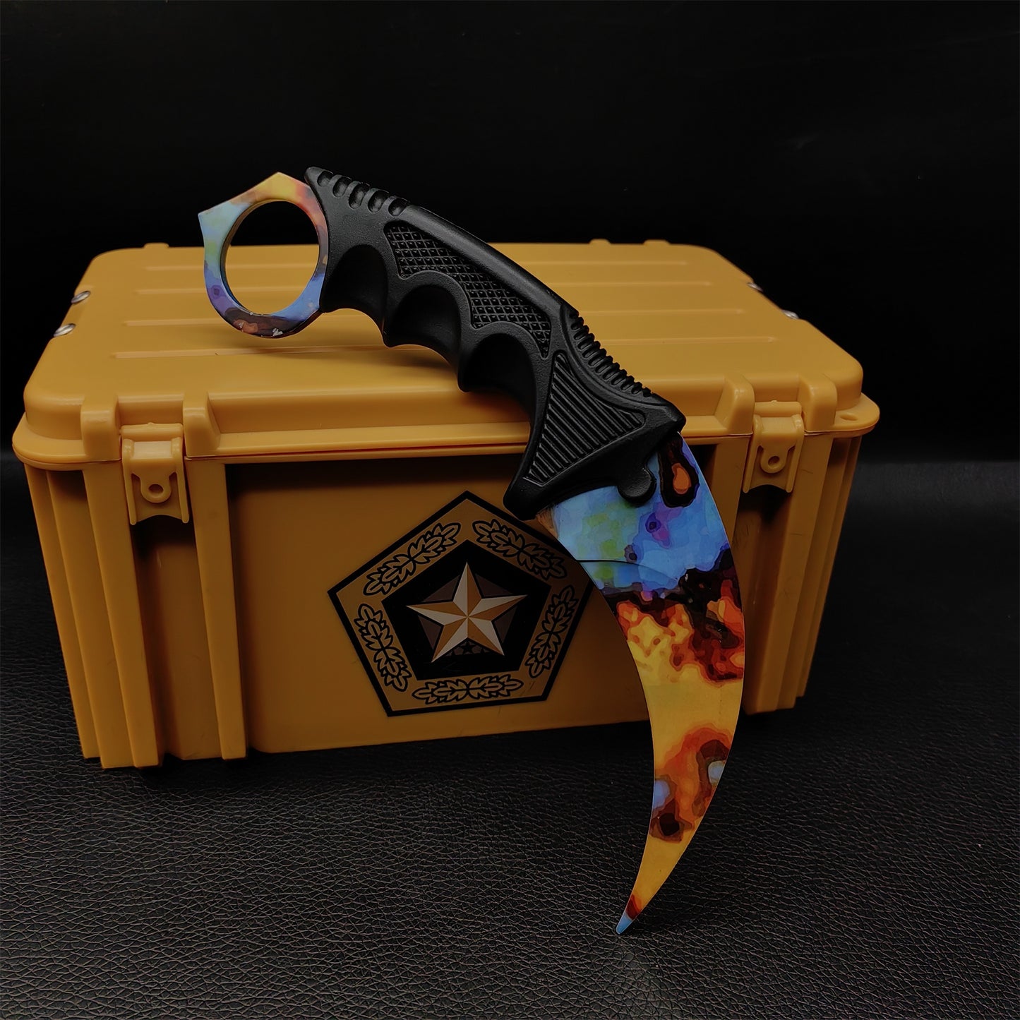 Lore Doppler Fade Autotronic Karambit Blunt Blade Replica With Gamma Case