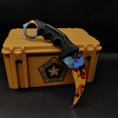 Lore Doppler Fade Autotronic Karambit Blunt Blade Replica With Gamma Case