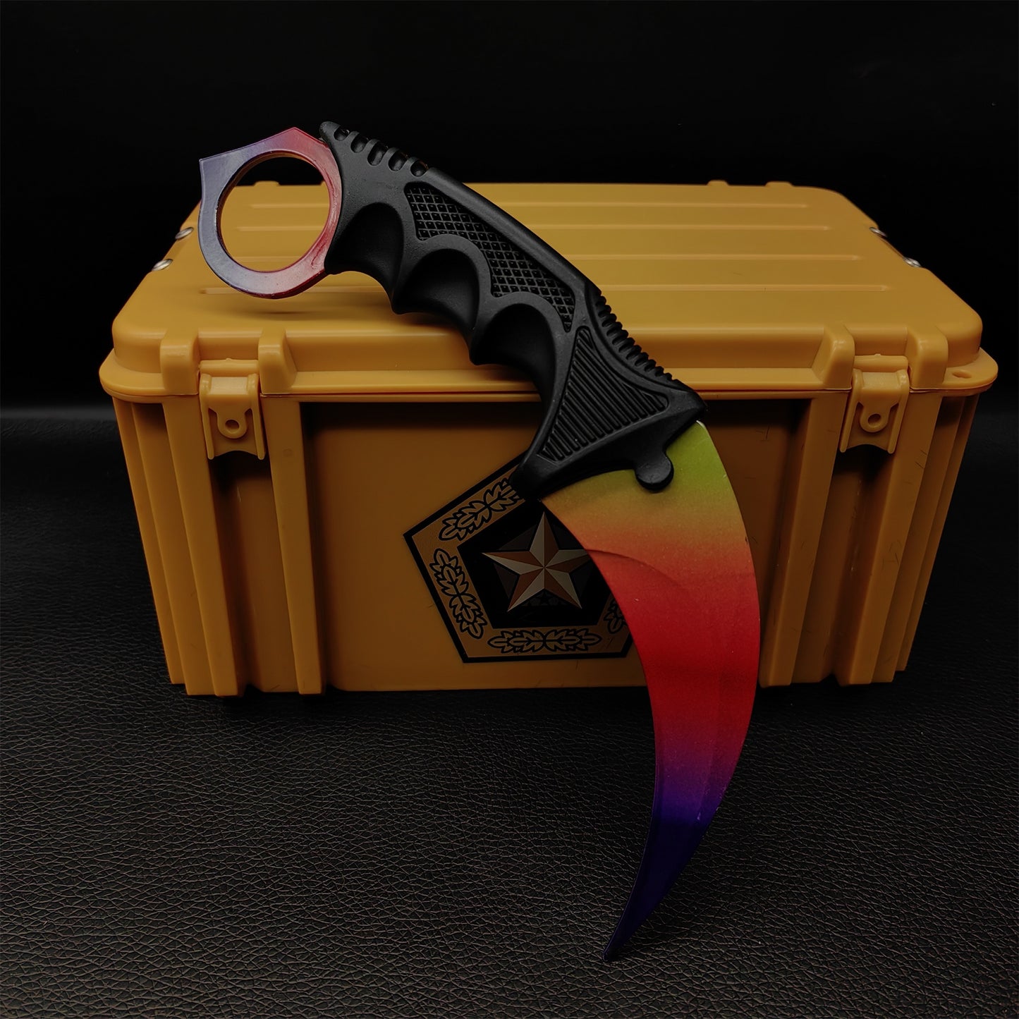 Lore Doppler Fade Autotronic Karambit Blunt Blade Replica With Gamma Case