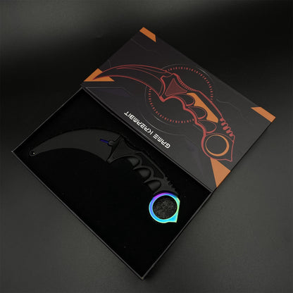 CS  Rainbow Titanium Karambit Blunt Blade Trainer For Game Collection