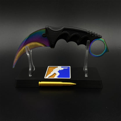 CS  Rainbow Titanium Karambit Blunt Blade Trainer For Game Collection