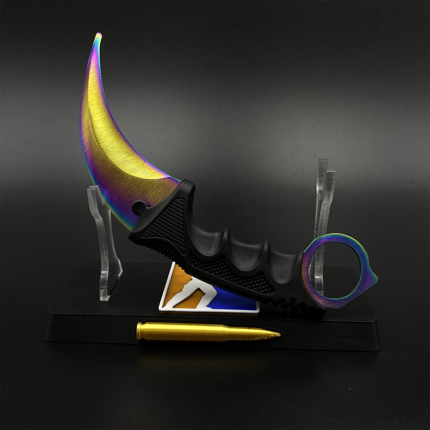 CS  Rainbow Titanium Karambit Blunt Blade Trainer For Game Collection