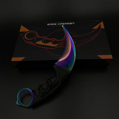 CS  Rainbow Titanium Karambit Blunt Blade Trainer For Game Collection