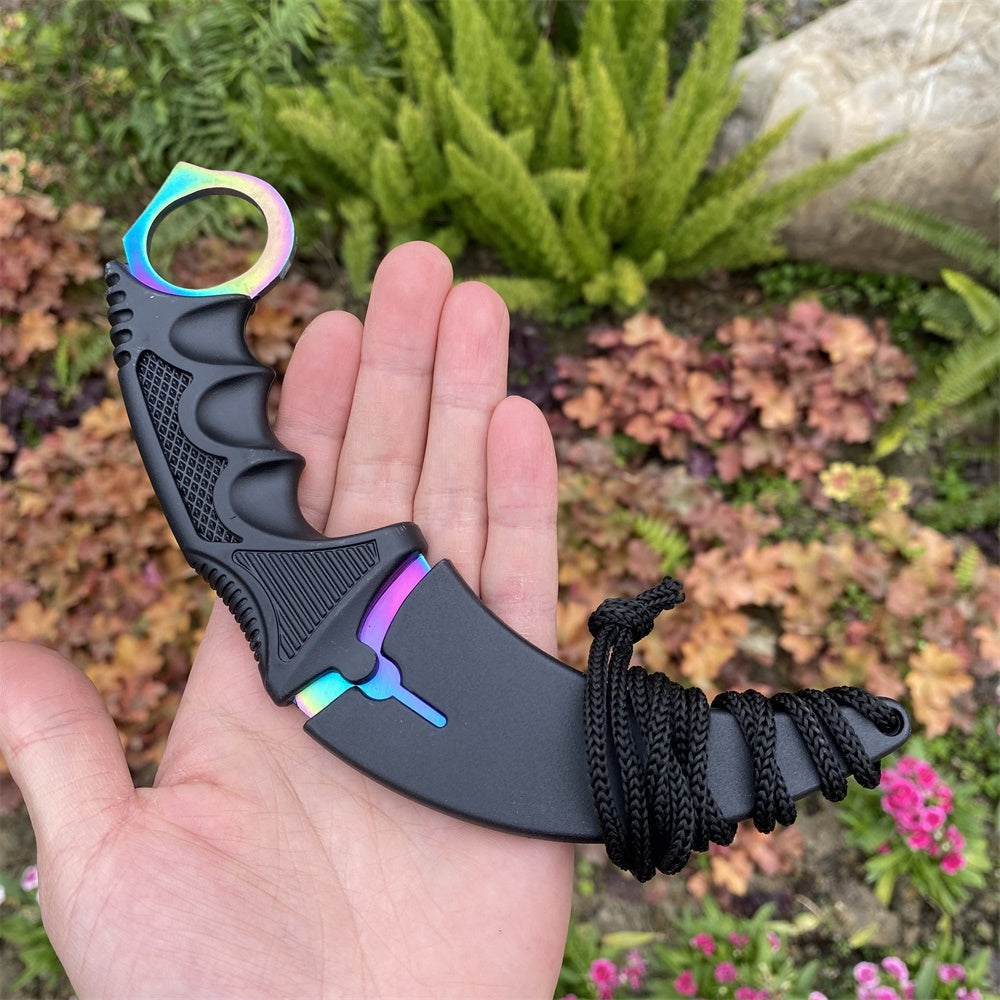 Fade Blue Skin Karambit Blunt Blade Knife  20cm/7.9''