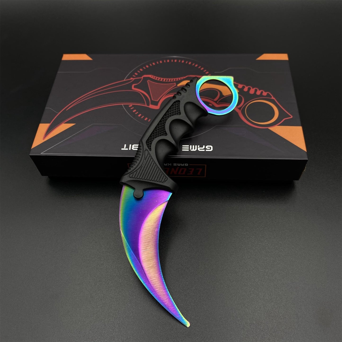 CS  Rainbow Titanium Karambit Blunt Blade Trainer For Game Collection