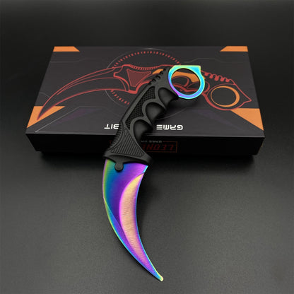 CS  Rainbow Titanium Karambit Blunt Blade Trainer For Game Collection