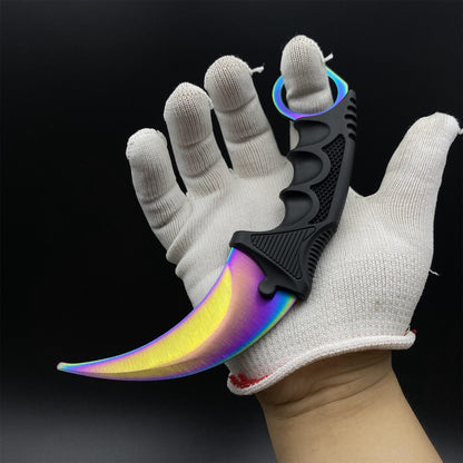 CS  Rainbow Titanium Karambit Blunt Blade Trainer For Game Collection