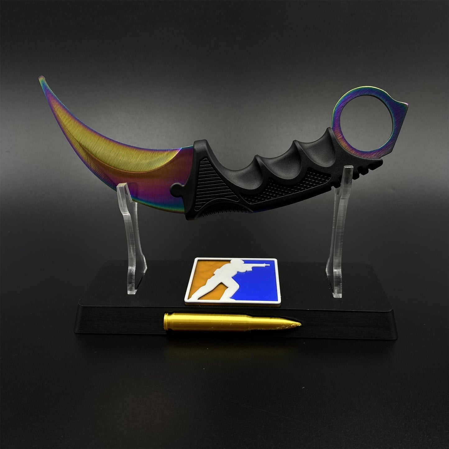 CS  Rainbow Titanium Karambit Blunt Blade Trainer For Game Collection