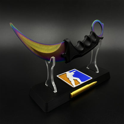 CS  Rainbow Titanium Karambit Blunt Blade Trainer For Game Collection
