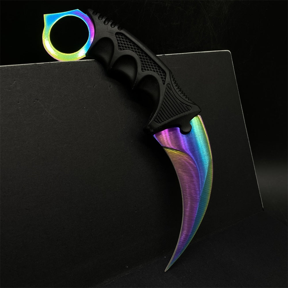 Fade Blue Skin Karambit Blunt Blade Knife  20cm/7.9''