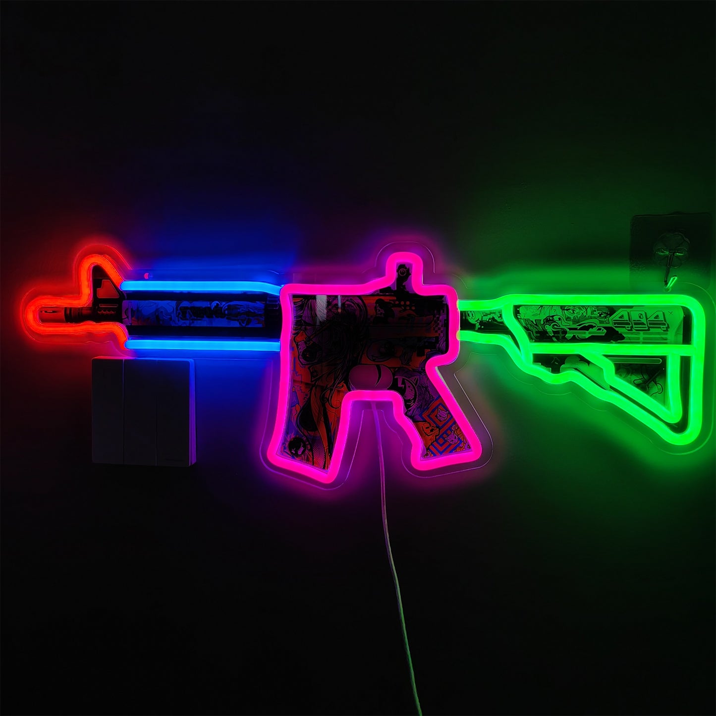 Customized CSGO M4A4 Neon Light Game Room Wall Decor