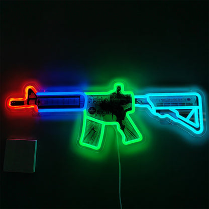Customized CSGO M4A4 Neon Light Game Room Wall Decor
