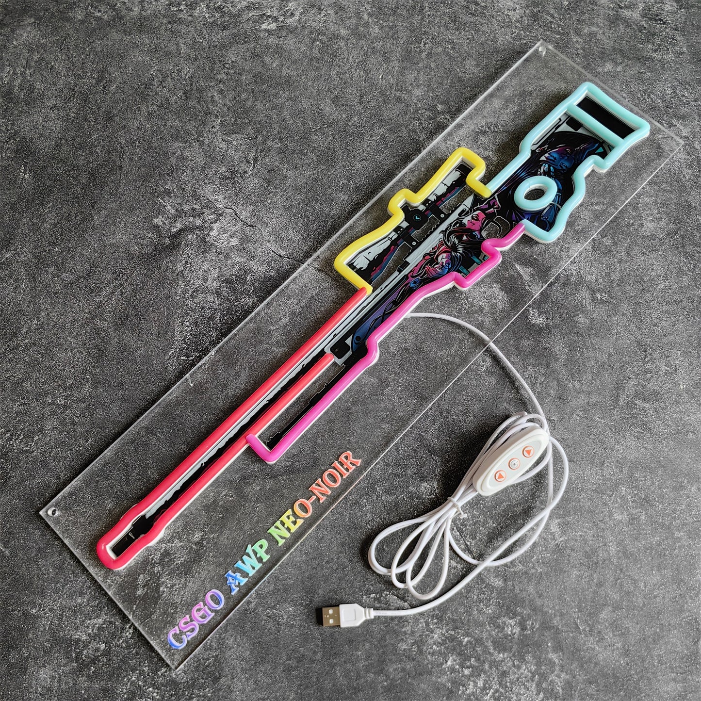 Customized CSGO AWP Rare Skin Neon Light Wall Decor