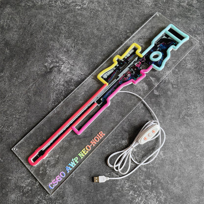Customized CSGO AWP Rare Skin Neon Light Wall Decor