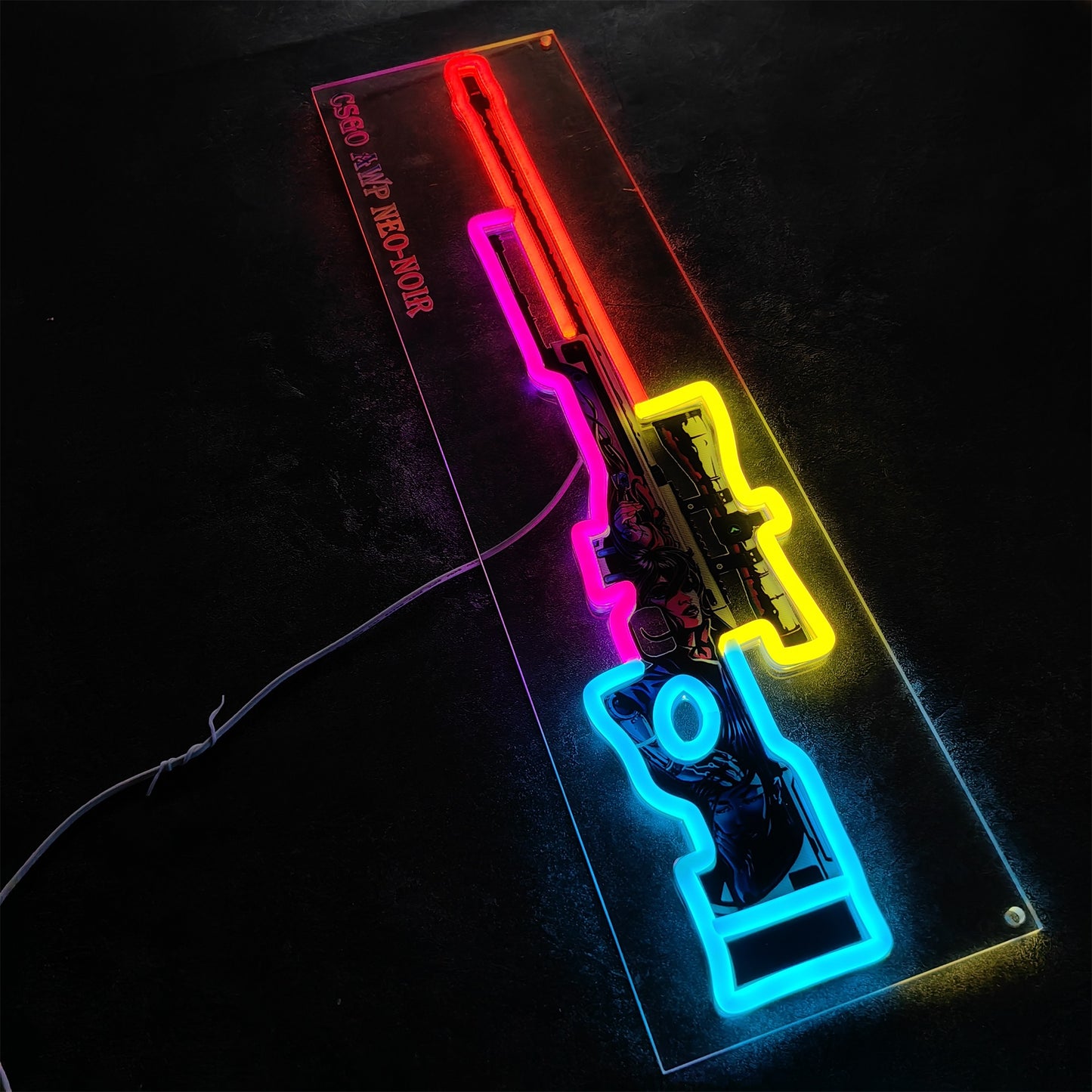Customized CSGO AWP Rare Skin Neon Light Wall Decor