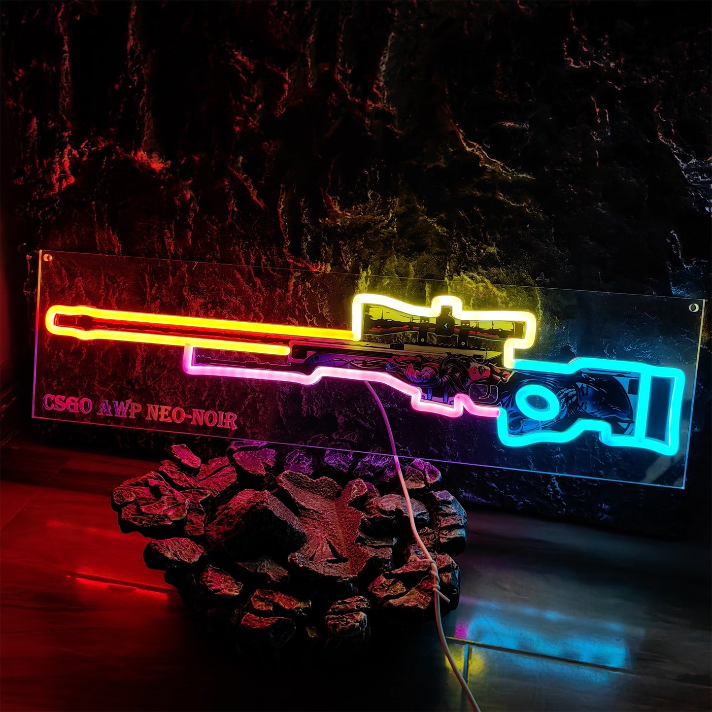 Customized CSGO AWP Rare Skin Neon Light Wall Decor