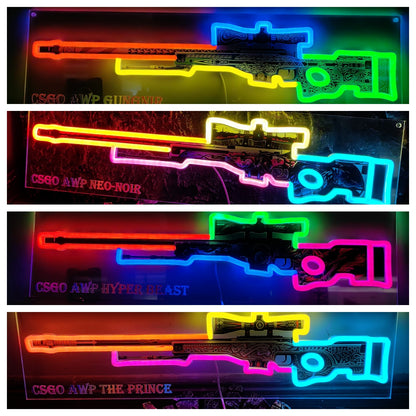 Customized CSGO AWP Rare Skin Neon Light Wall Decor